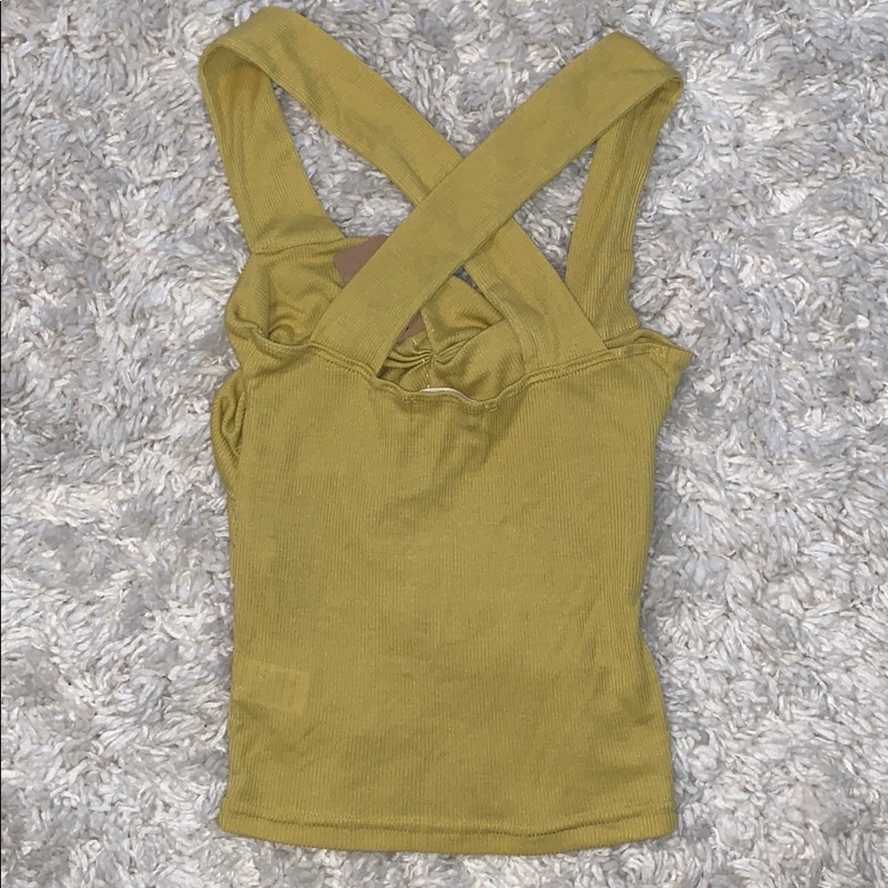 Cross back Cropped Top - Picture 2 of 2
